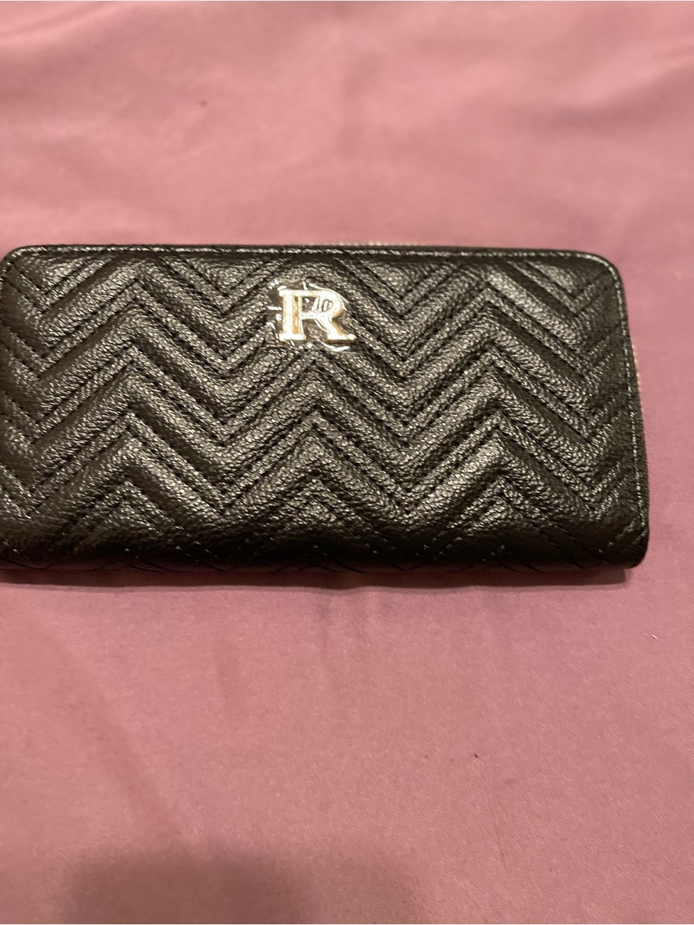 Rampage Black Chevron Quilted Wallet